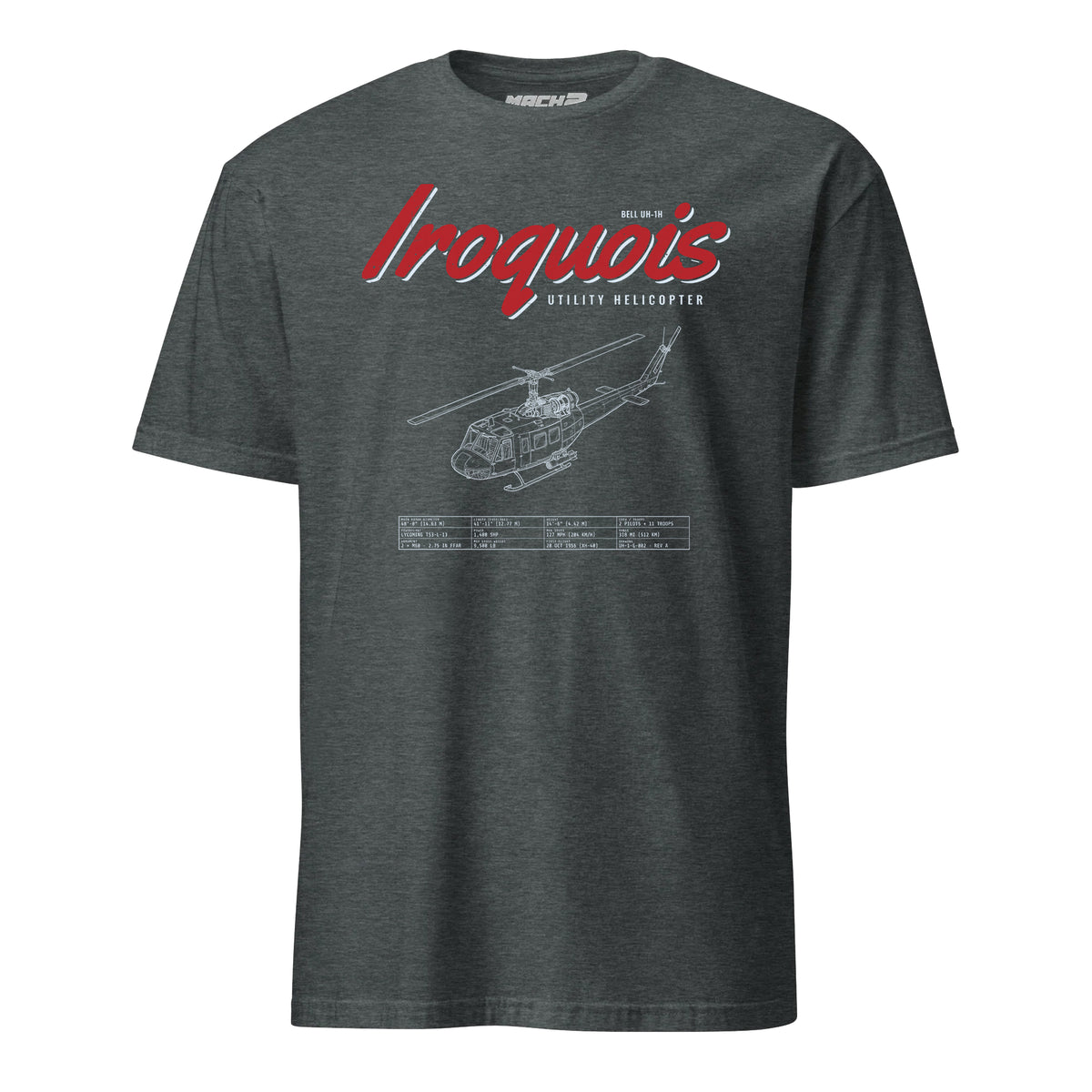Uh-1h Iroquois Blueprint — Charcoal Heather