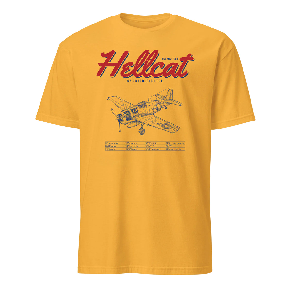 F6f-5 Hellcat Blueprint — Gold