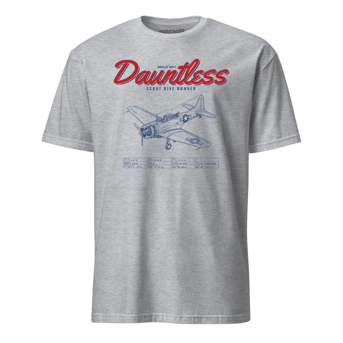 Sbd-5 Dauntless Blueprint — Heather Grey