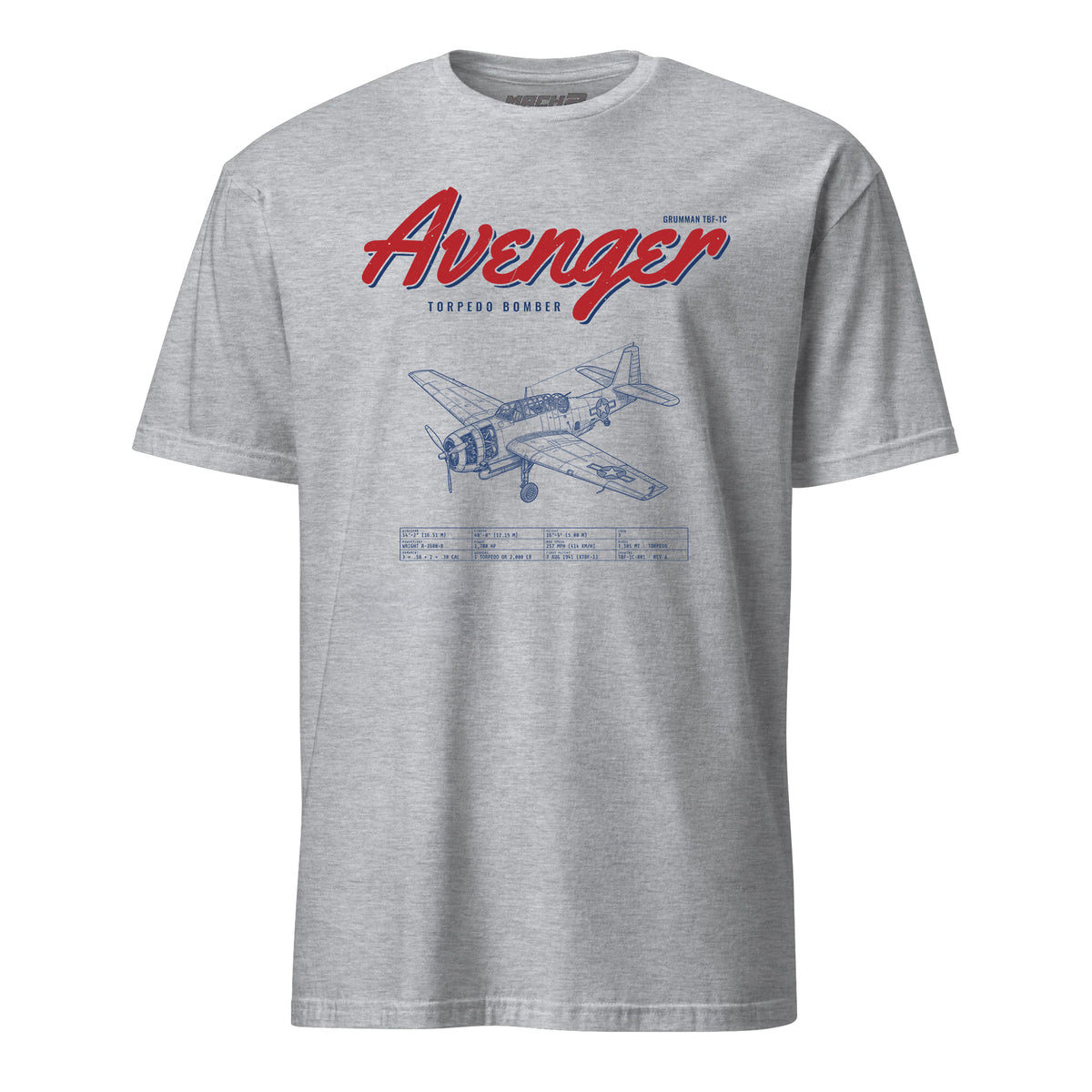 Tbf-1c Avenger Blueprint — Heather Grey