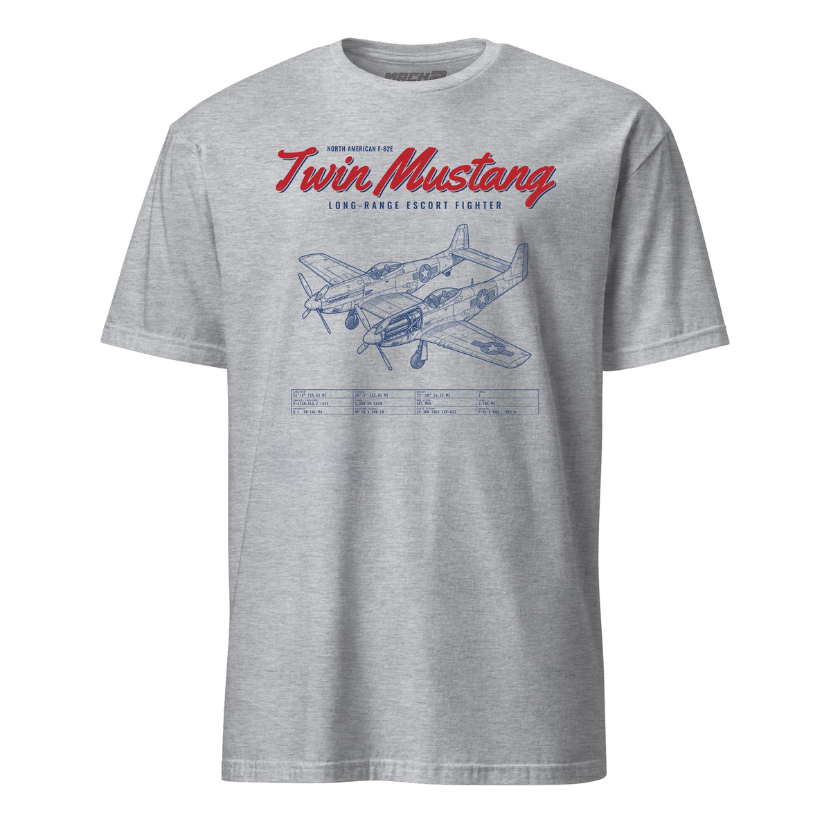 F-82e Twin Mustang Blueprint — Heather Grey