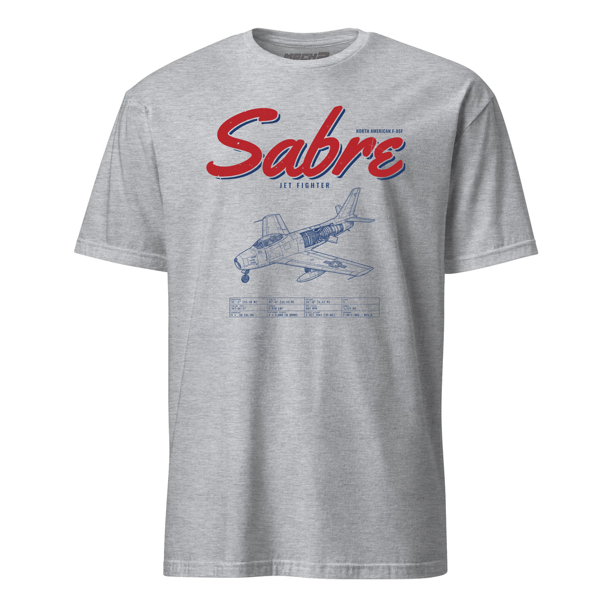 F-86f Sabre Blueprint — Heather Grey