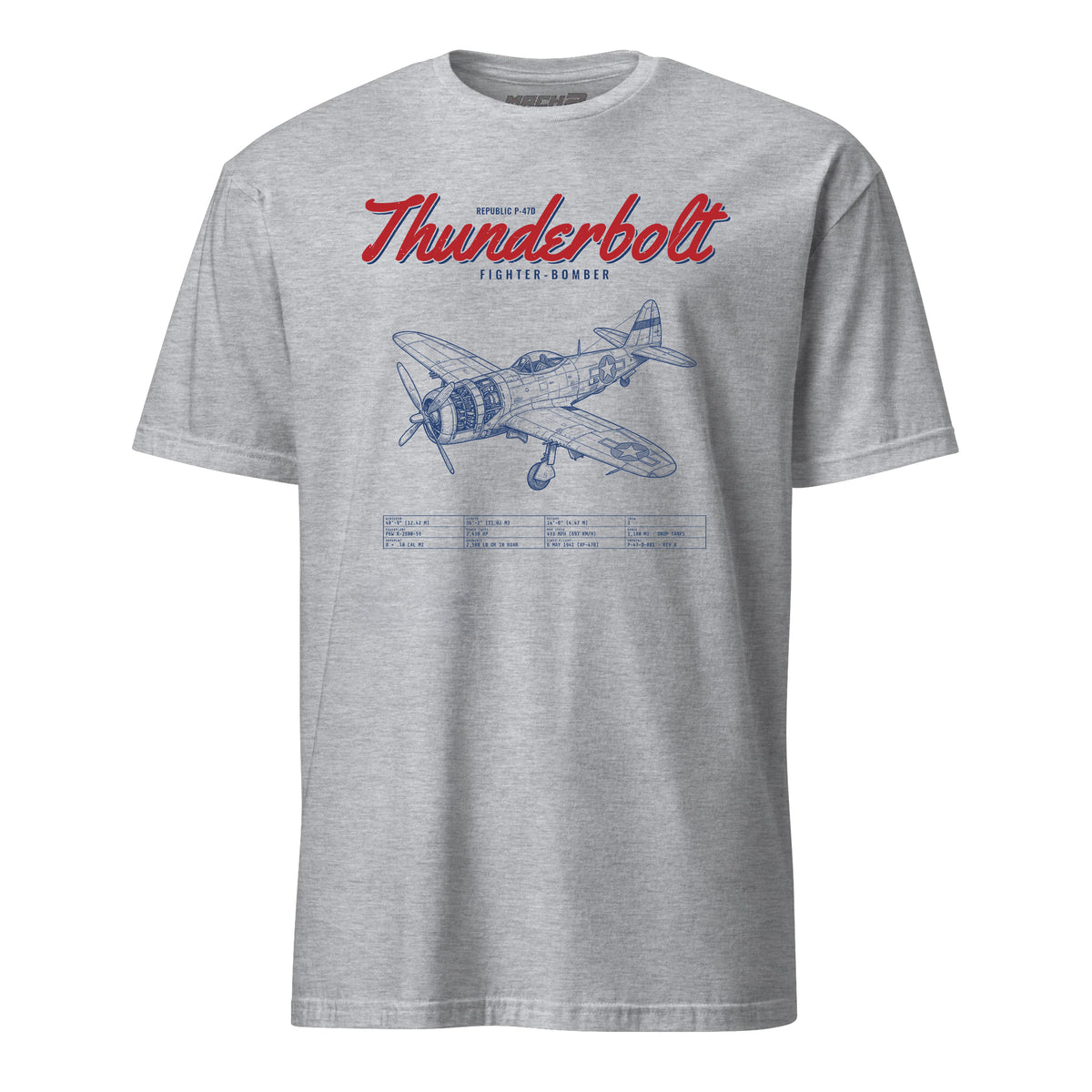 F-47d Thunderbolt Blueprint — Heather Grey