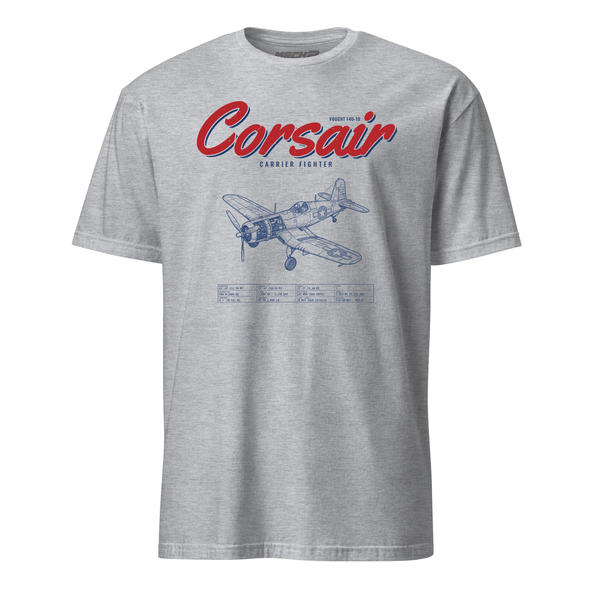 F4u-1d Corsair Blueprint — Heather Grey