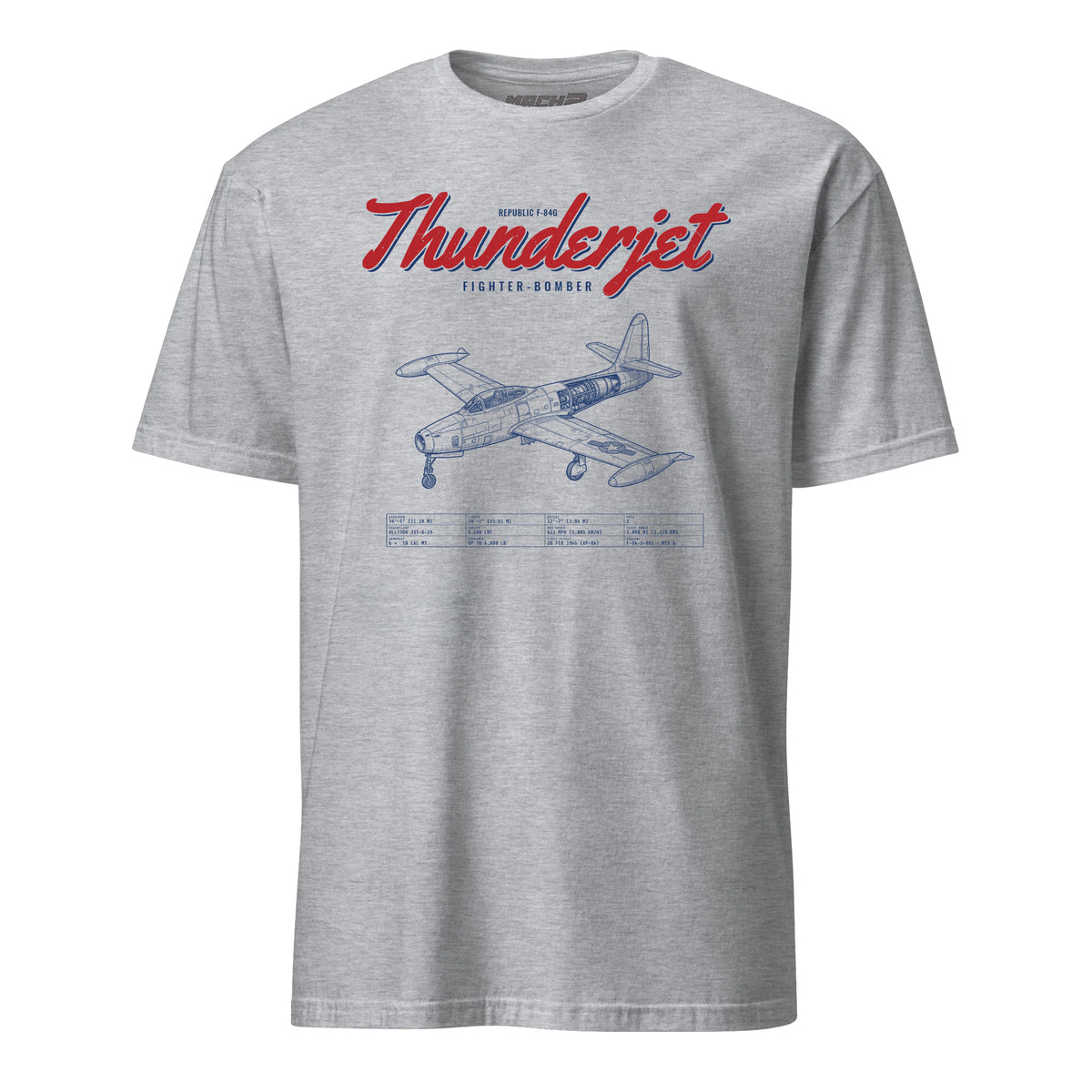F-84g Thunderjet Blueprint — Heather Grey