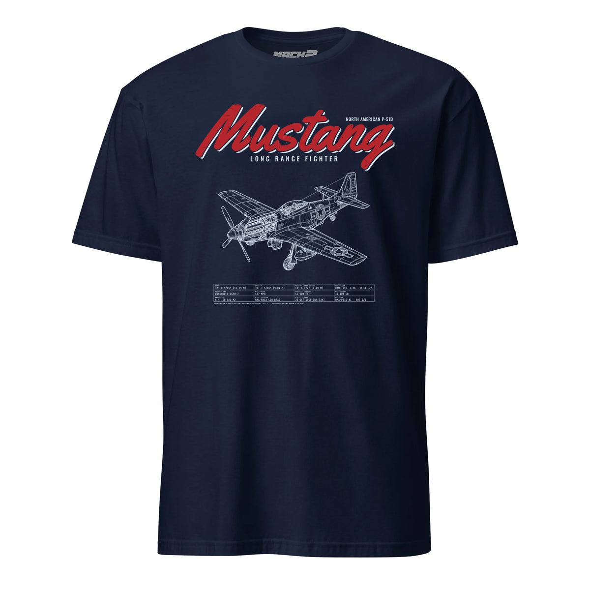 P-51d Mustang Blueprint — Navy