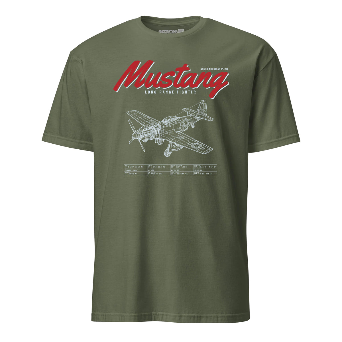 P-51d Mustang Blueprint — OD Green