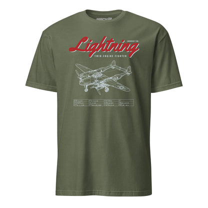P-38l Lightning Blueprint — OD Green