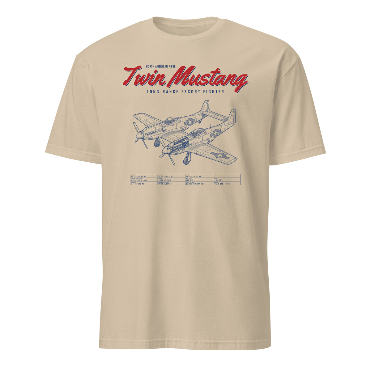 F-82e Twin Mustang Blueprint — Sand