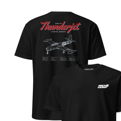 F-84g Thunderjet Blueprint — Black