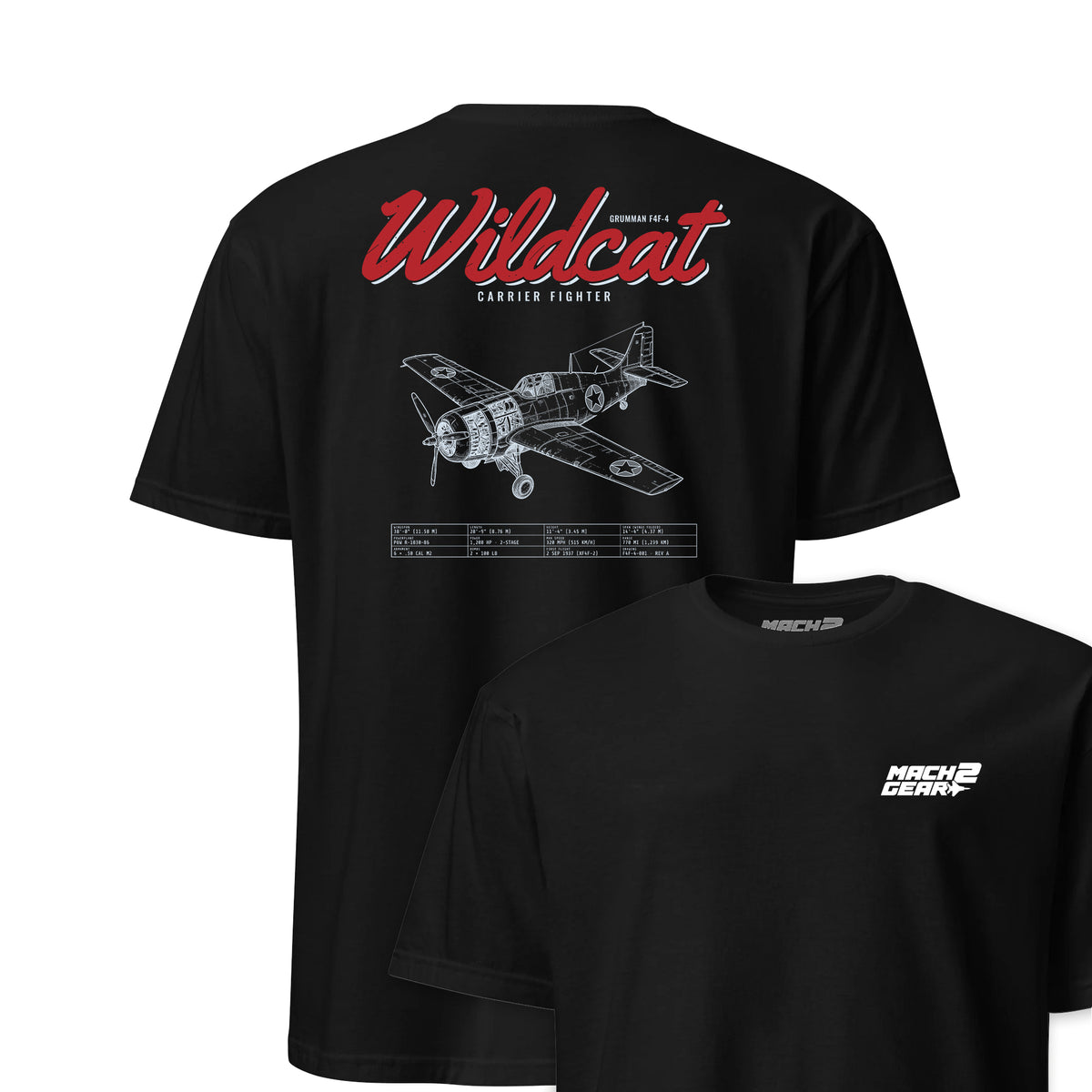 F4f-4 Wildcat Blueprint — Black