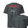 B-25j Mitchell Blueprint Front & Back T-Shirt - Charcoal Heather