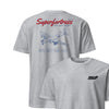 B-29 Superfortress Blueprint Front & Back T-Shirt - Heather Grey