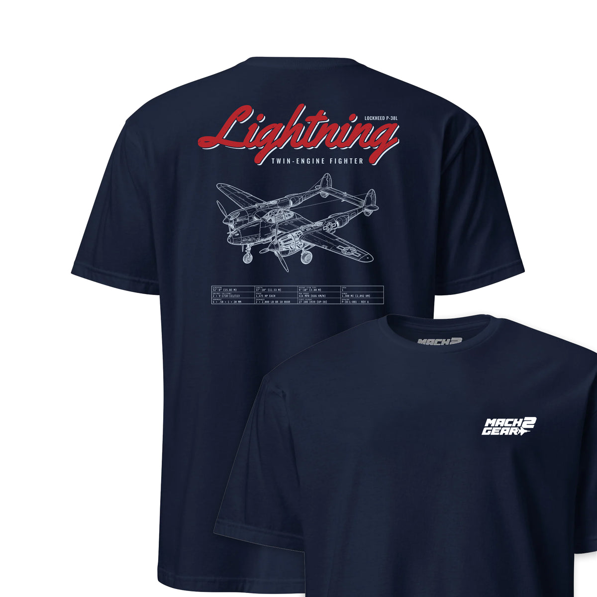 P-38l Lightning Blueprint — Navy