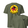 107th Fighter Squadron Front & Back T-Shirt - OD Green