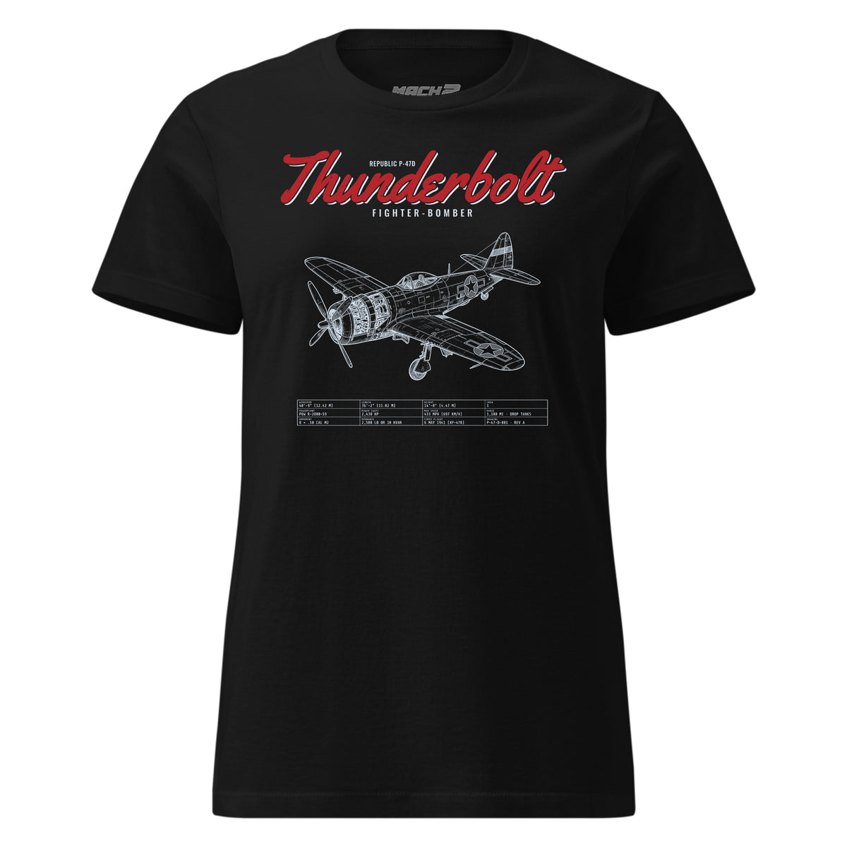 F-47d Thunderbolt Blueprint — Black