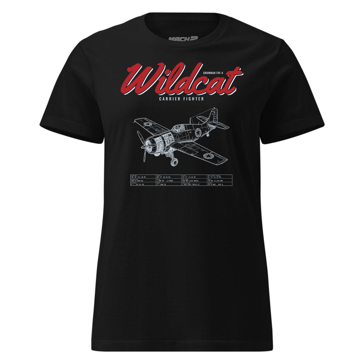 F4f-4 Wildcat Blueprint — Black