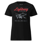 P-38l Lightning Blueprint — Black