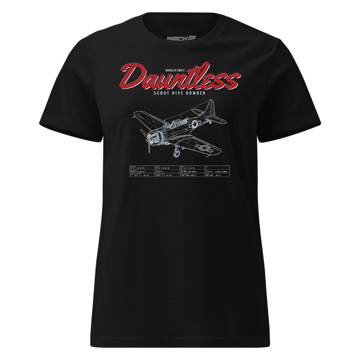 Sbd-5 Dauntless Blueprint — Black