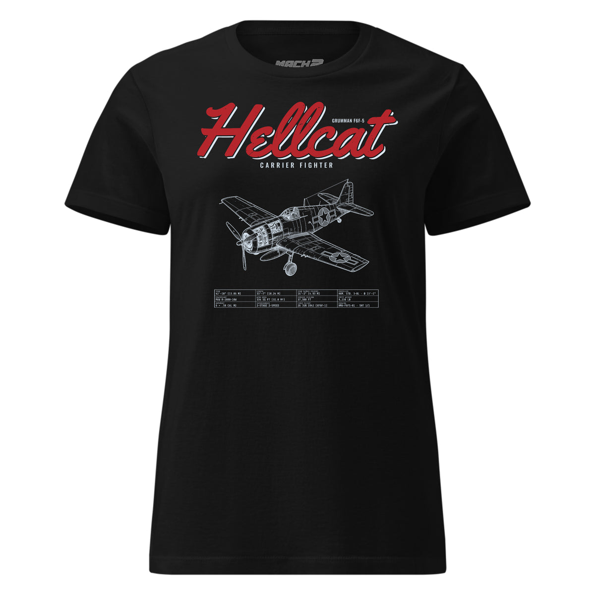 F6f-5 Hellcat Blueprint — Black