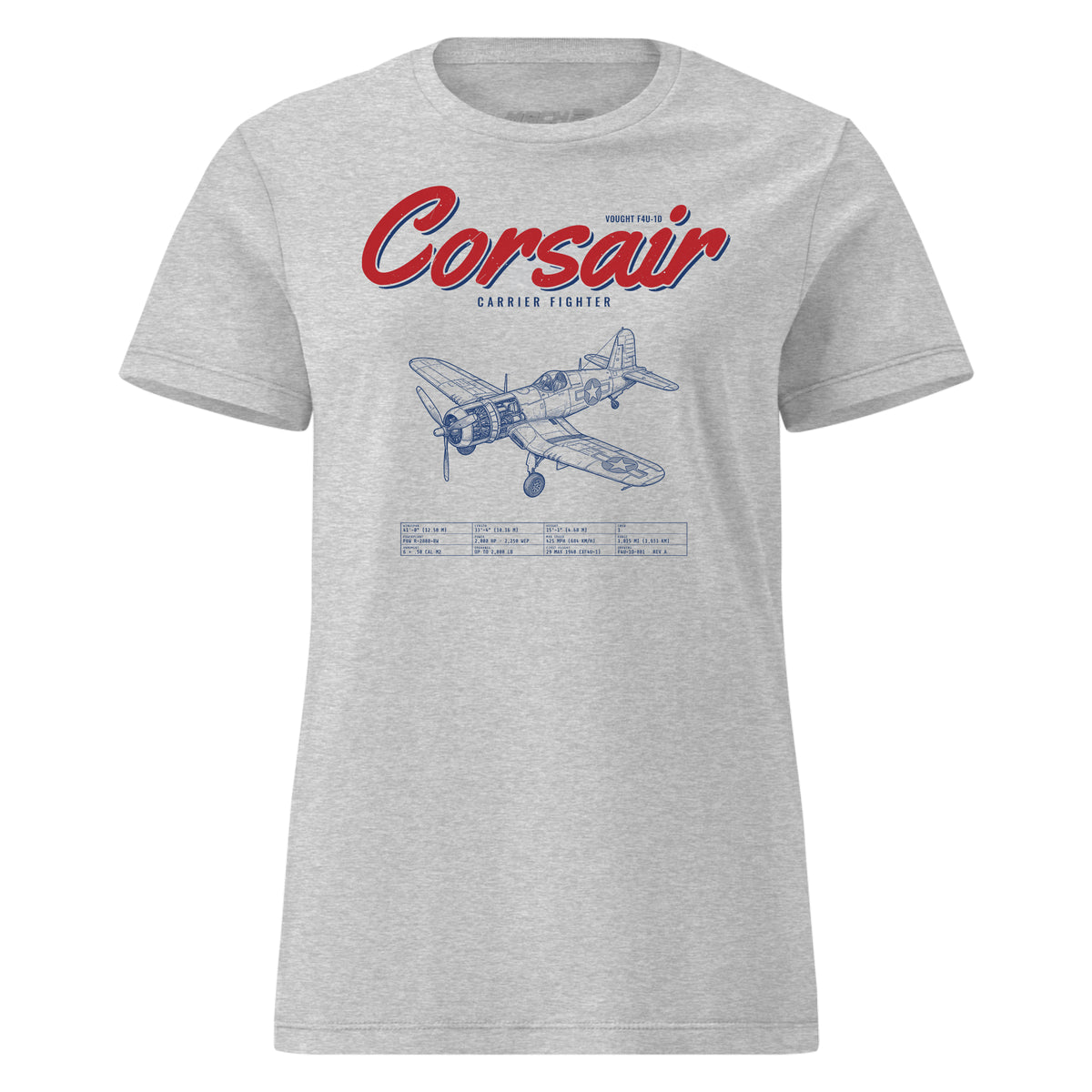 F4u-1d Corsair Blueprint — Heather Grey