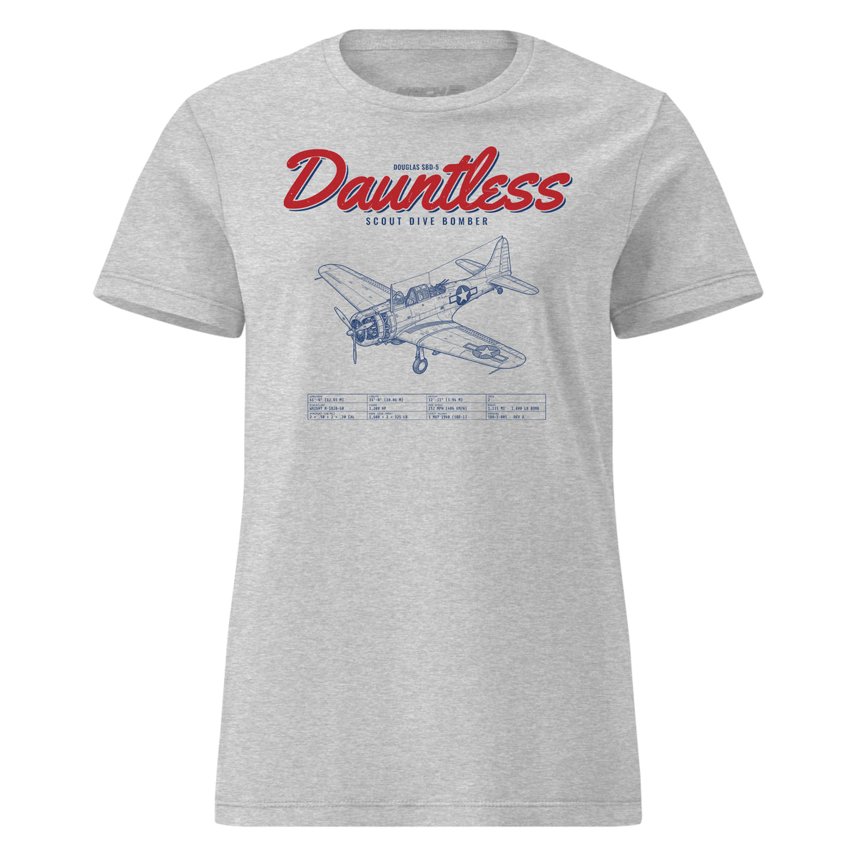 Sbd-5 Dauntless Blueprint — Heather Grey