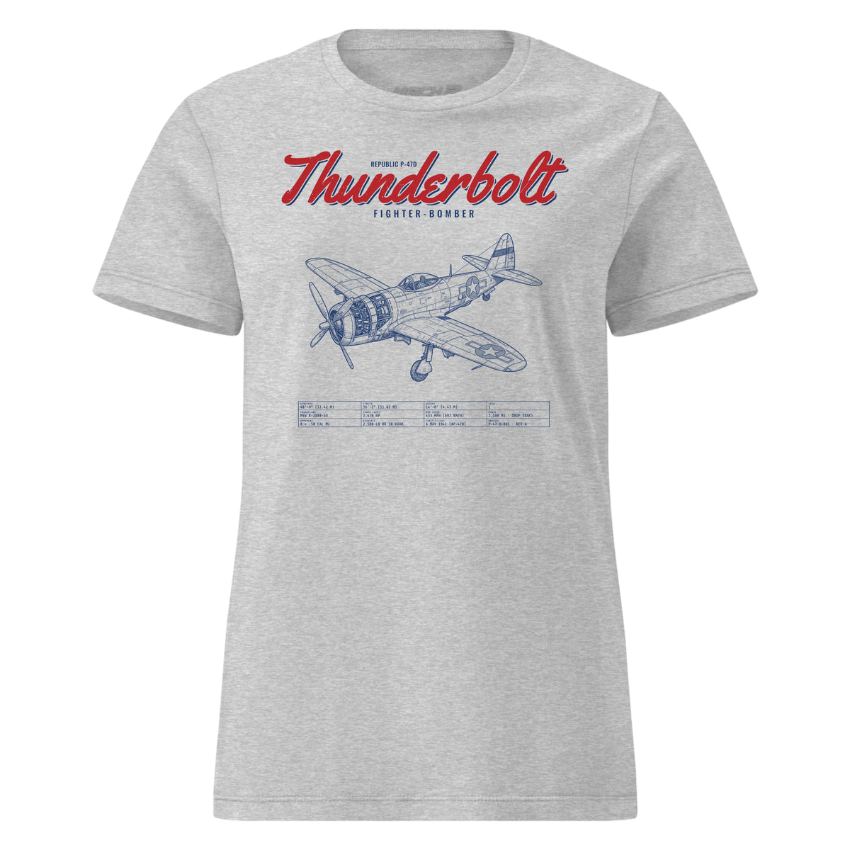 F-47d Thunderbolt Blueprint — Heather Grey