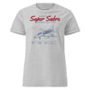 F-100d Super Sabre Blueprint Womens T-Shirt - Heather Grey