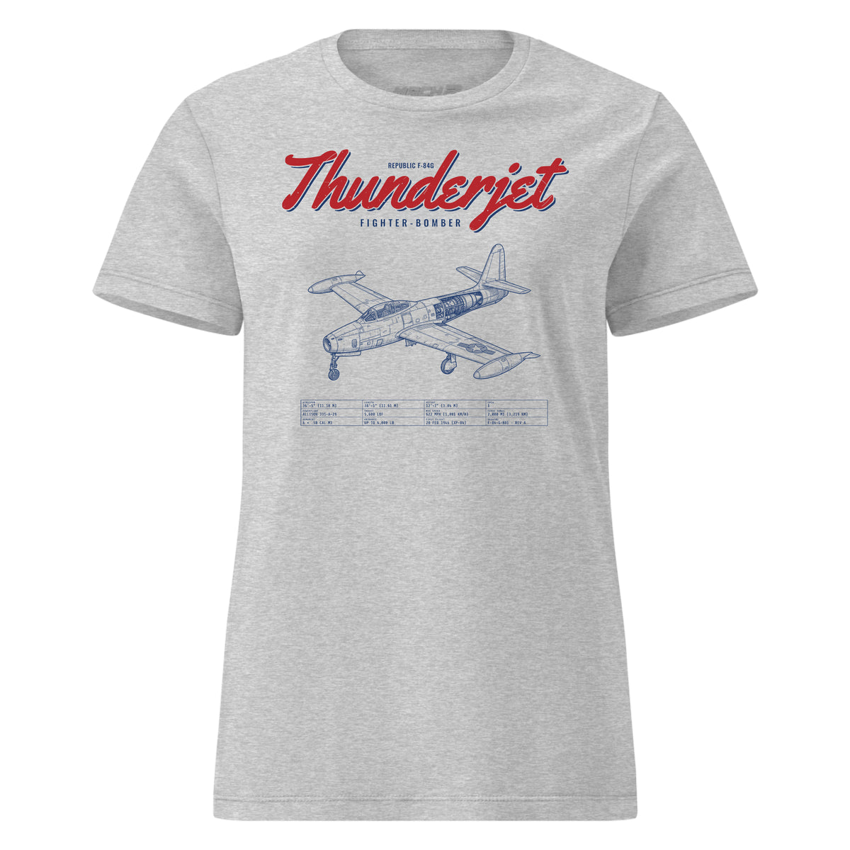 F-84g Thunderjet Blueprint — Heather Grey