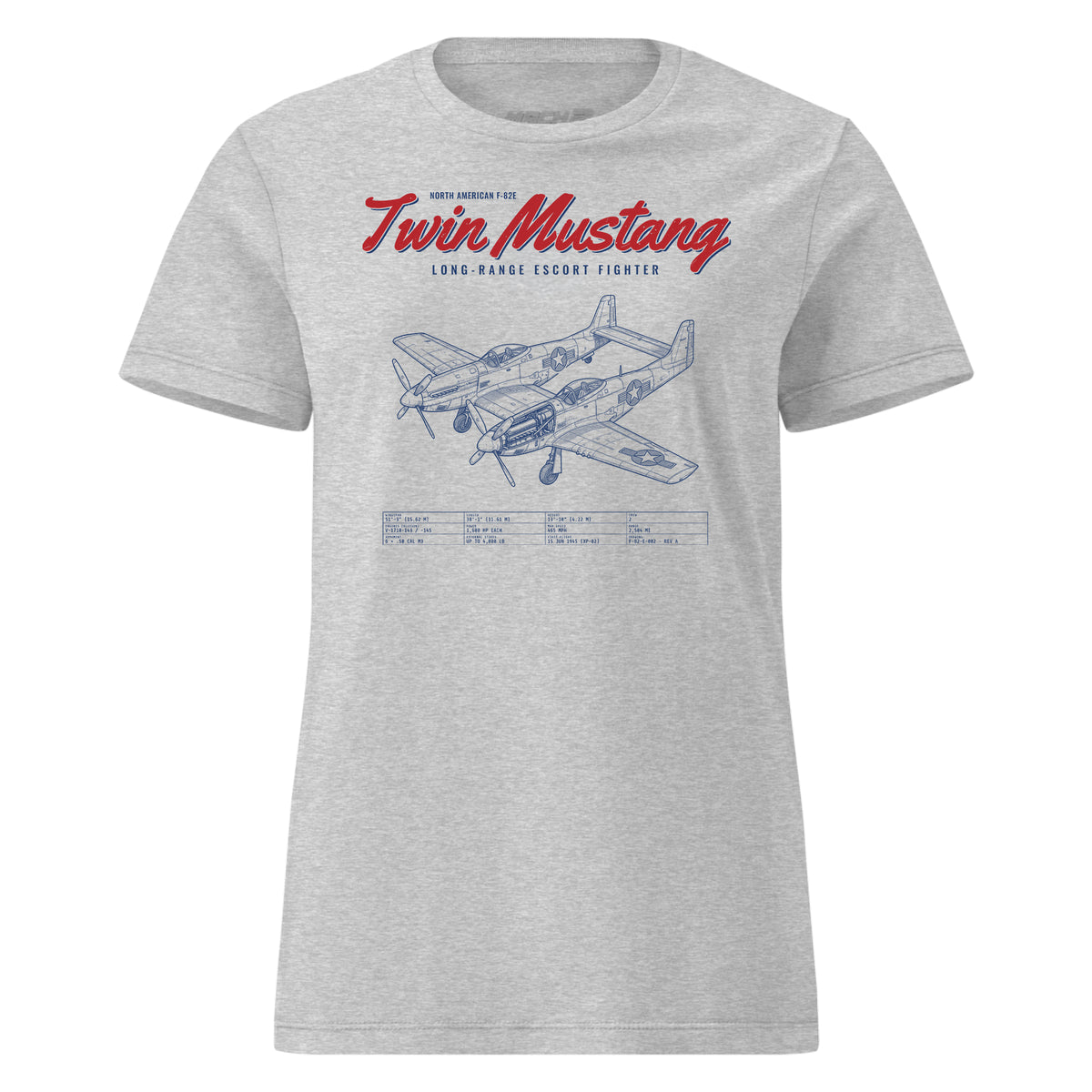 F-82e Twin Mustang Blueprint — Heather Grey
