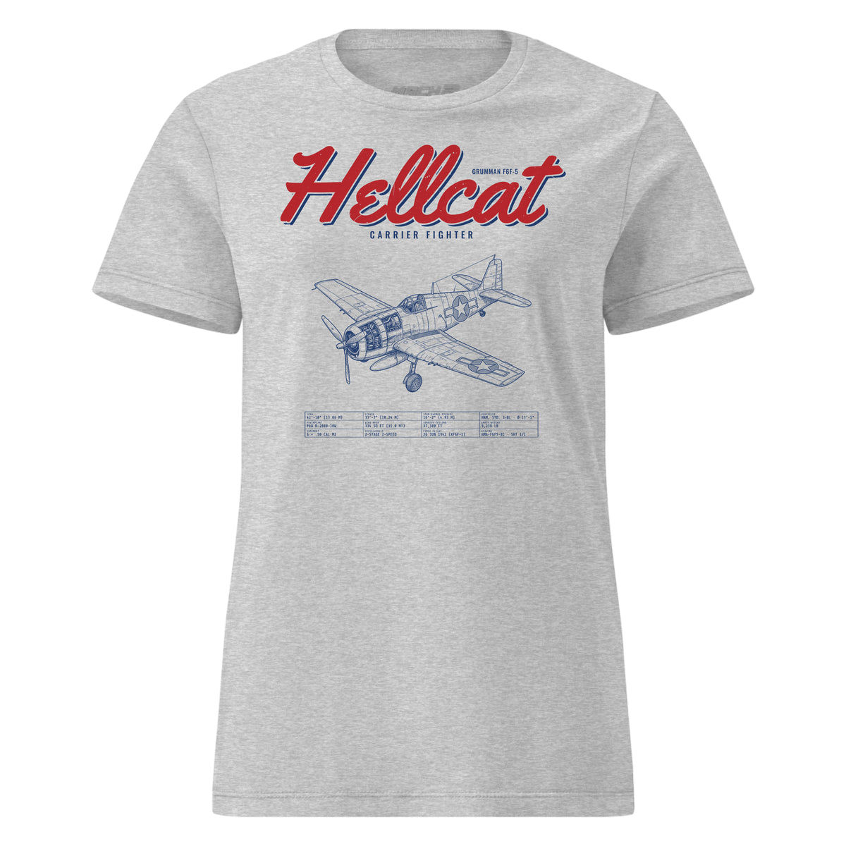 F6f-5 Hellcat Blueprint — Heather Grey