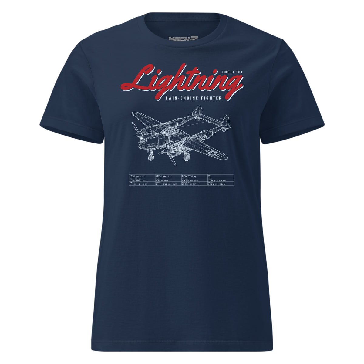 P-38l Lightning Blueprint — Navy