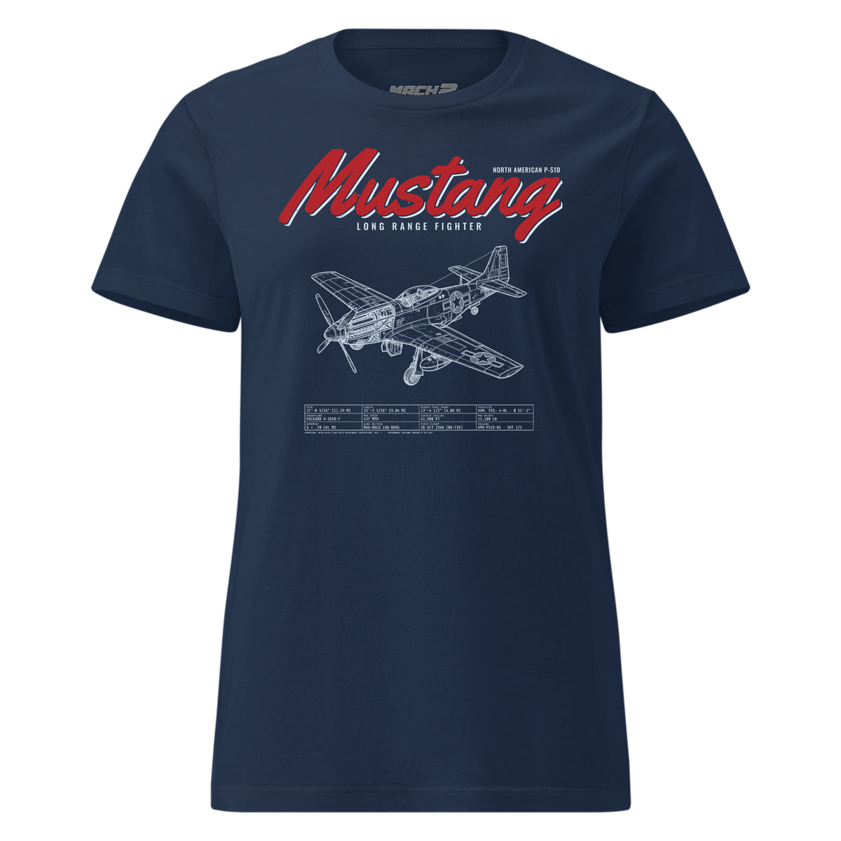 P-51d Mustang Blueprint — Navy