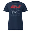 B-25j Mitchell Blueprint Womens T-Shirt - Navy