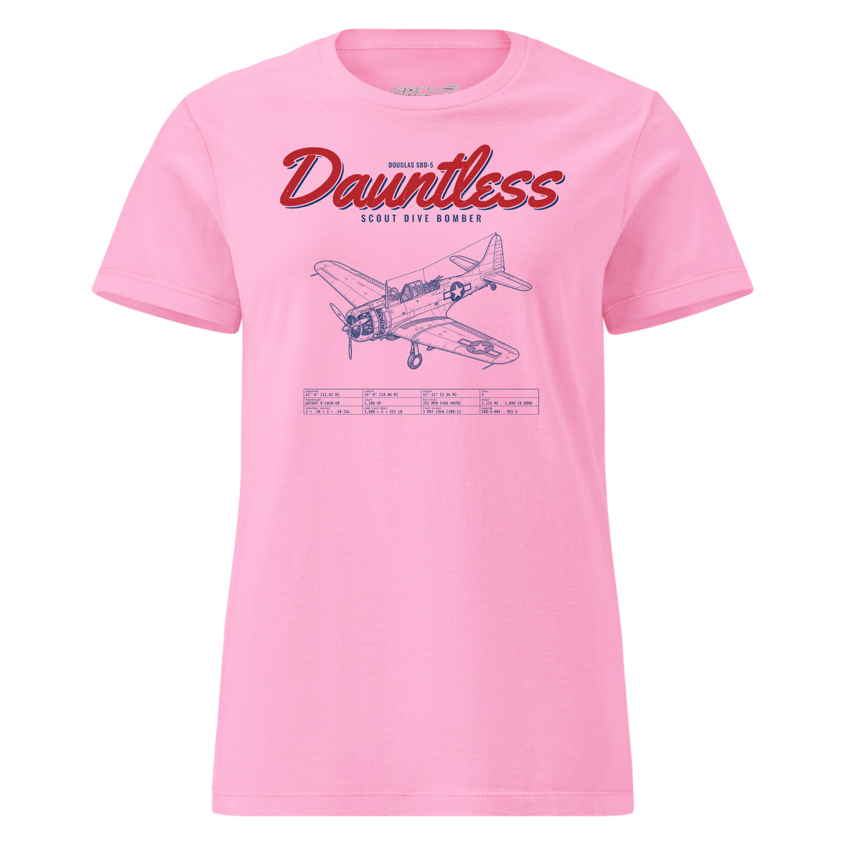 Sbd-5 Dauntless Blueprint — Pink