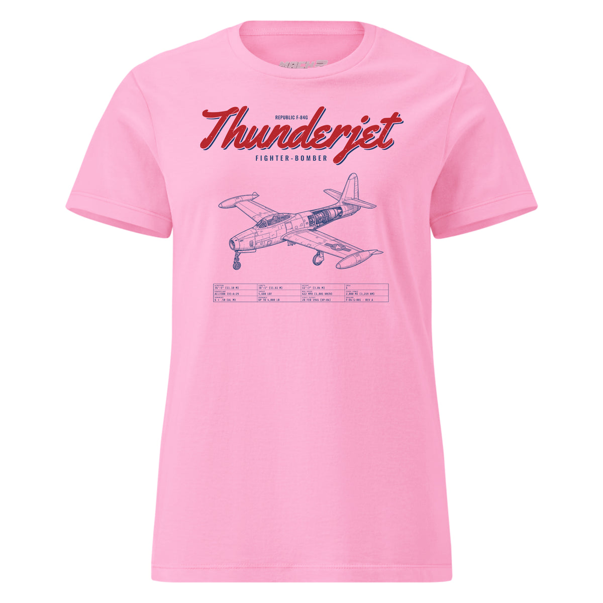 F-84g Thunderjet Blueprint — Pink