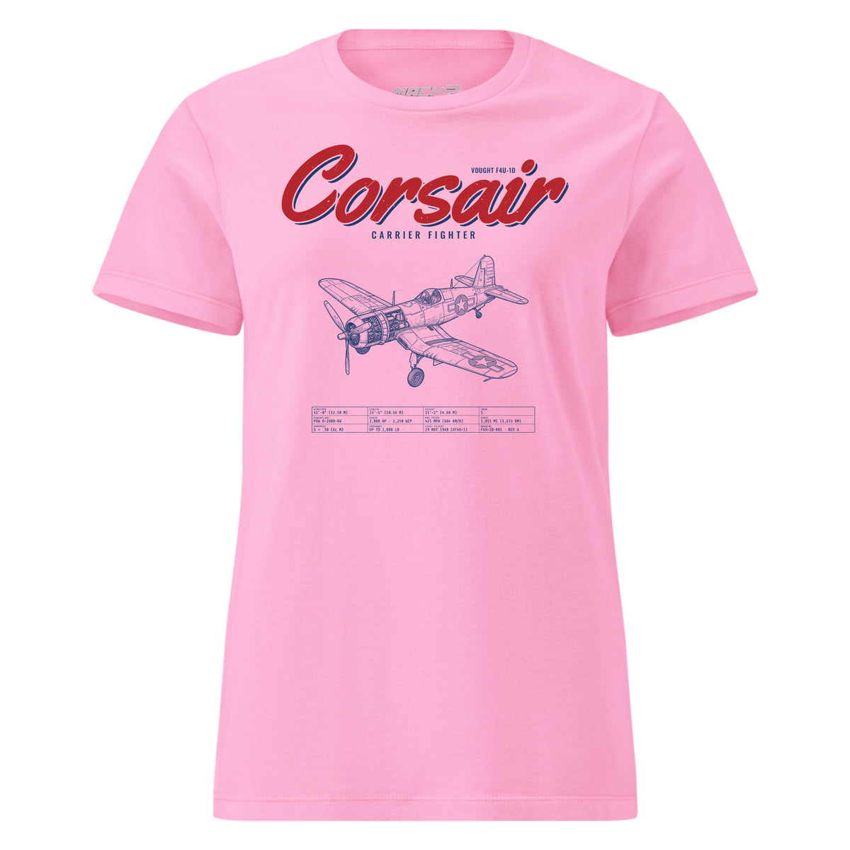 F4u-1d Corsair Blueprint — Pink