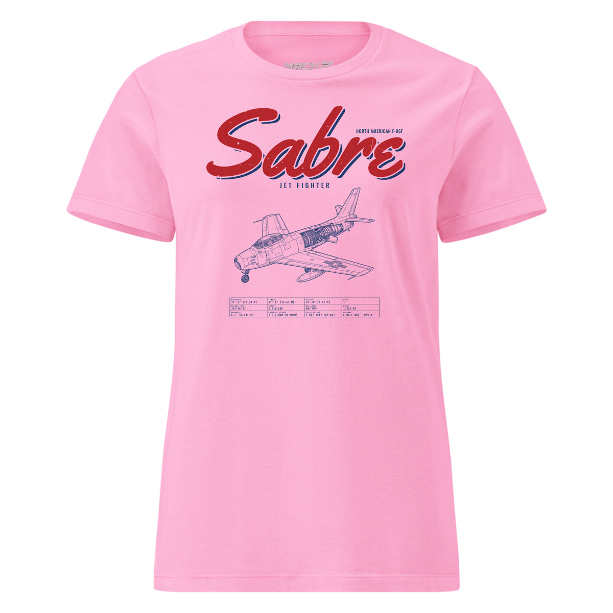 F-86f Sabre Blueprint — Pink