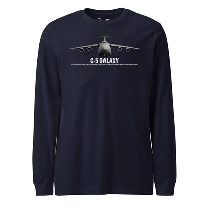 C-5 Galaxy Airframe Specs Long Sleeve T-Shirt
