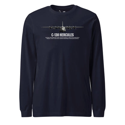 C-130 Hercules Airframe Specs Long Sleeve T-Shirt