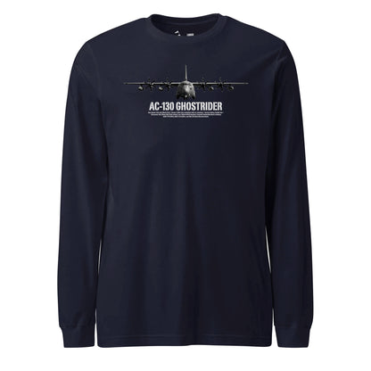 AC-130 Ghostrider Airframe Specs Long Sleeve T-Shirt