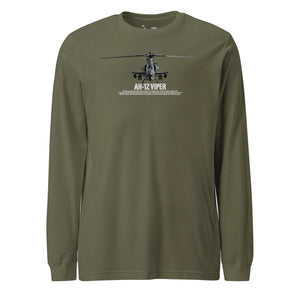 AH-1Z Viper Airframe Specs Long Sleeve T-Shirt