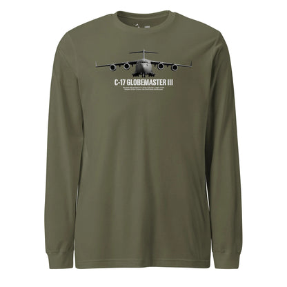 C-17 Globemaster Airframe Specs Long Sleeve T-Shirt