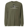 E-3 Sentry Airframe Specs Long Sleeve T-Shirt - OD Green