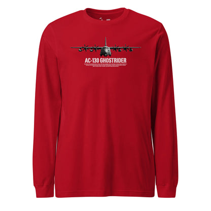 AC-130 Ghostrider Airframe Specs Long Sleeve T-Shirt