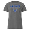 Airpower Anytime Anywhere Womens T-Shirt - Charcoal Heather