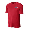 American Flag Performance T-Shirt - Red