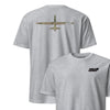 MQ-9 "Reaper" OCP Camo Silhouette Front & Back T-Shirt - Heather Gray