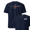 MQ-9 "Reaper" Rivet Flag Front & Back T-Shirt - Navy