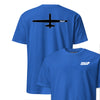 MQ-9 "Reaper" Stealth Silhouette Front & Back T-Shirt - Royal